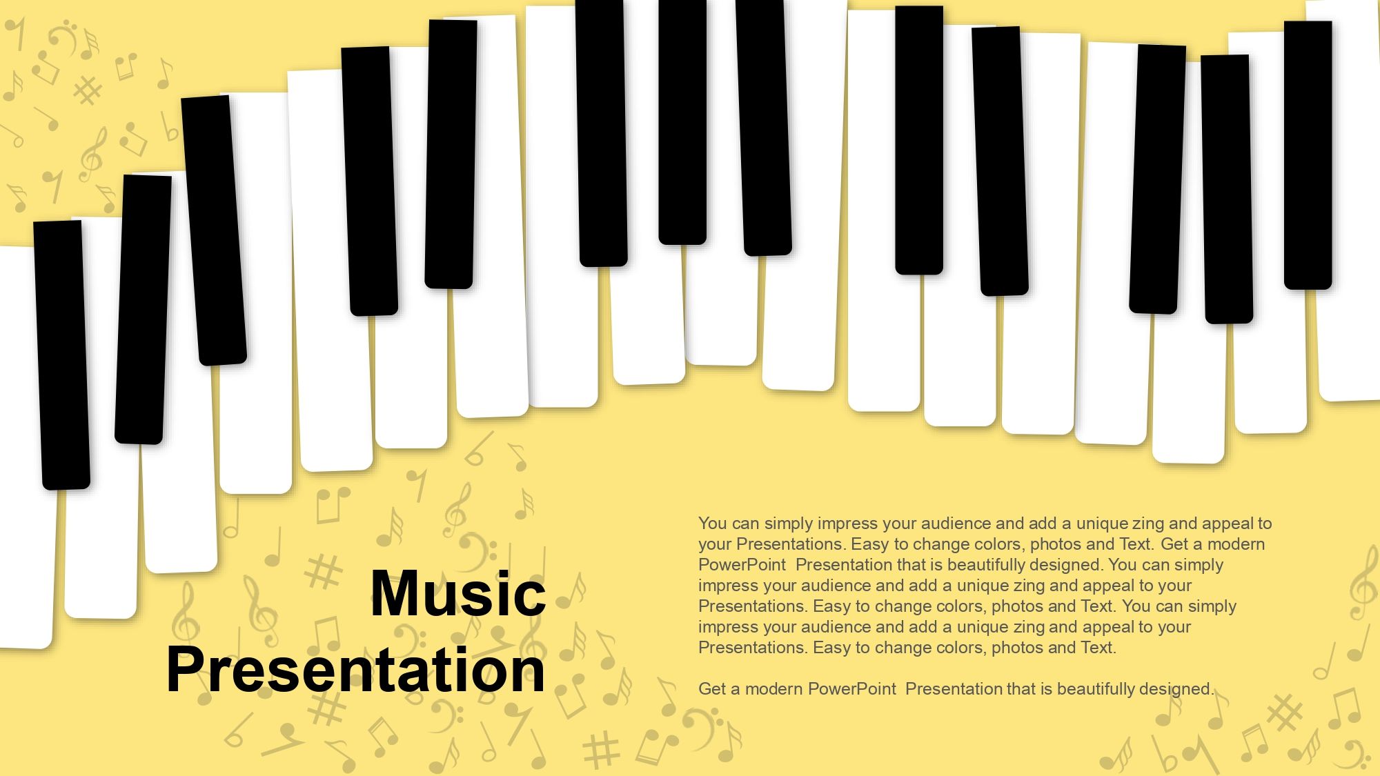 Plantilla Profesional de Música en PowerPoint