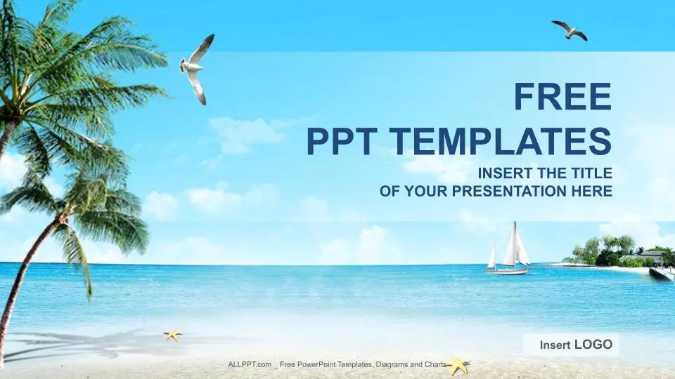Playa Plantilla PowerPoint