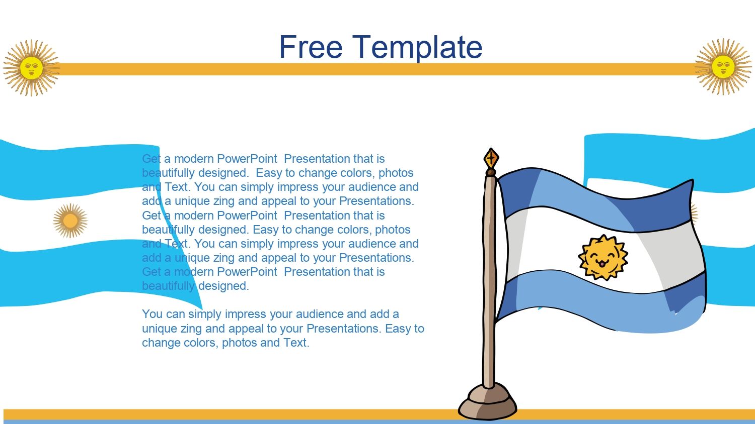Revolución Argentina Plantilla PowerPoint