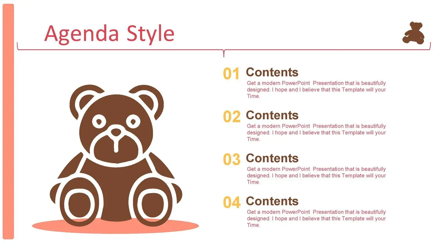 Plantilla PowerPoint de Oso de Peluche