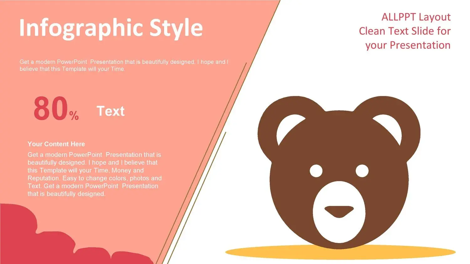Plantilla PowerPoint de Oso de Peluche