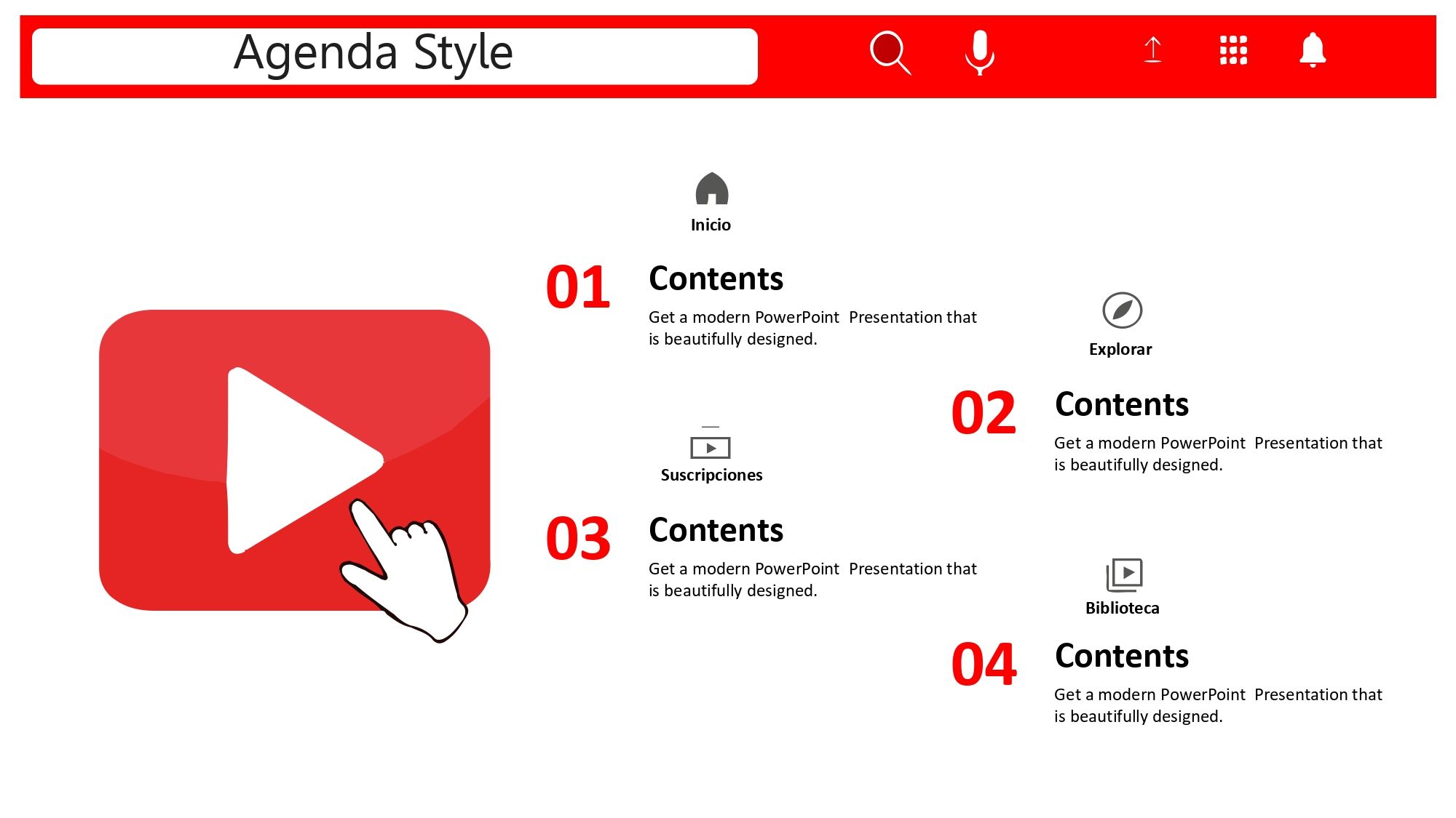 YouTube Plantilla PowerPoint