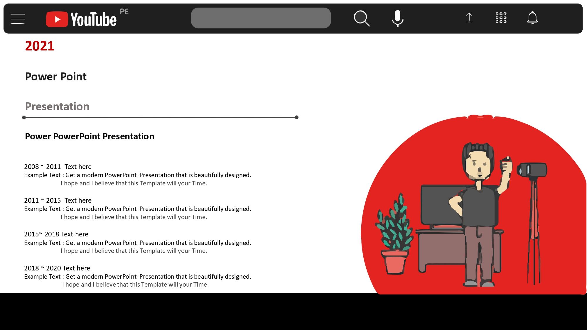 YouTube Plantilla PowerPoint