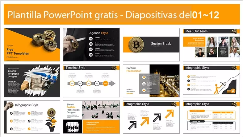 Plantilla PowerPoint de Bitcoin
