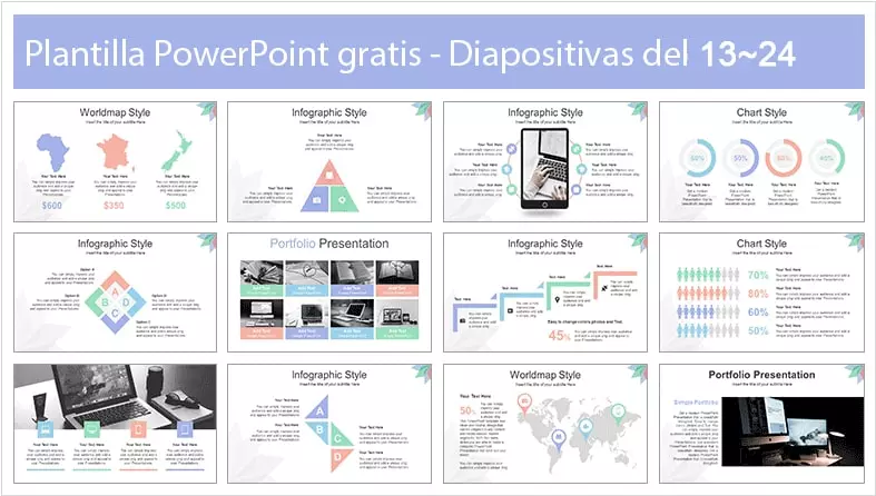 Hojas Abstractas Plantilla PowerPoint