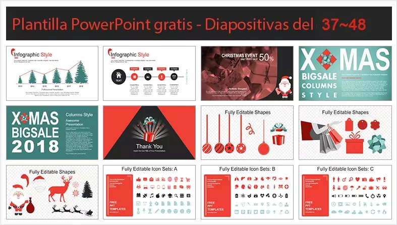 Diseño Navideño Plantilla PowerPoint