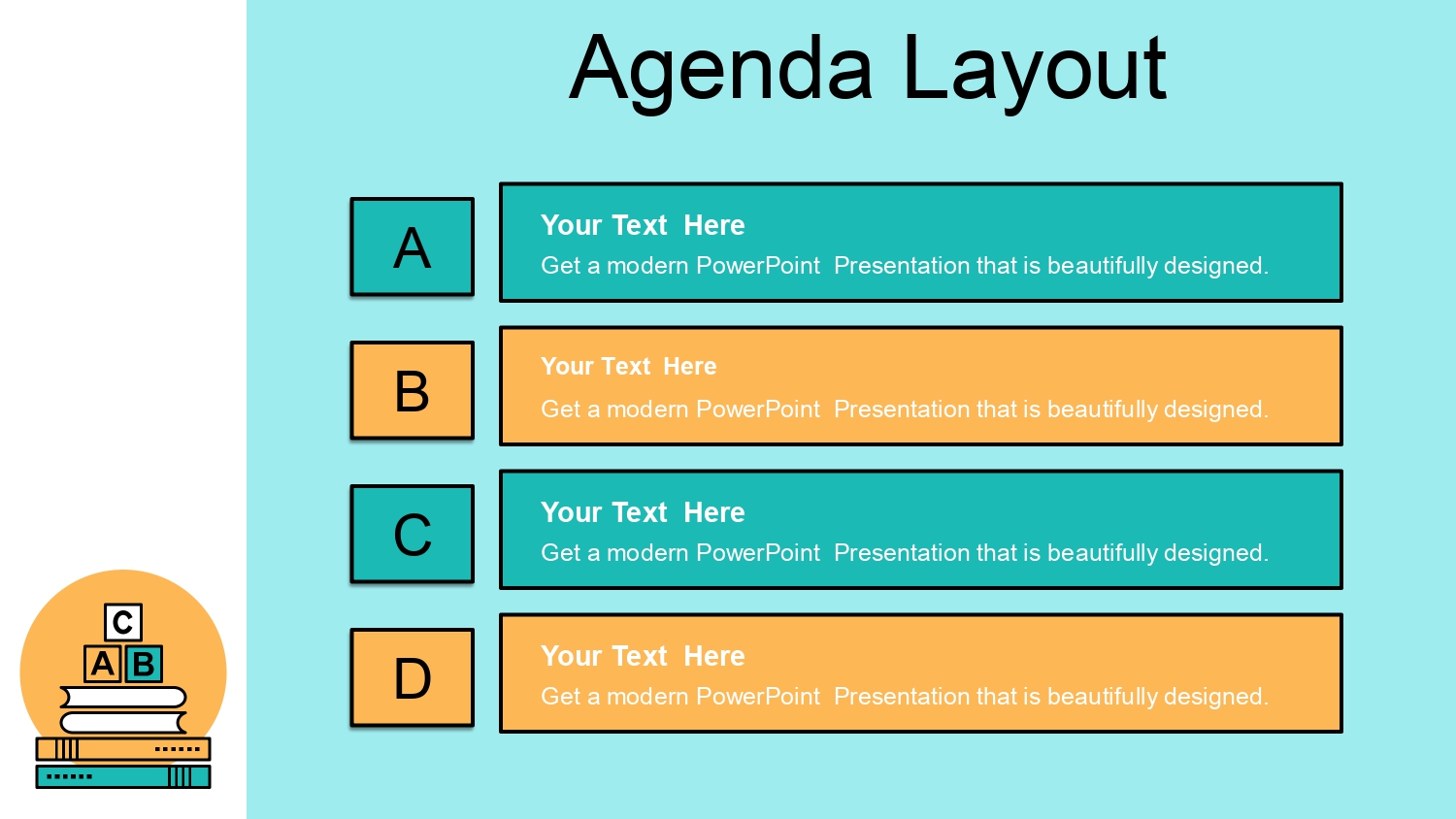 Bloques del Alfabeto Plantilla PowerPoint