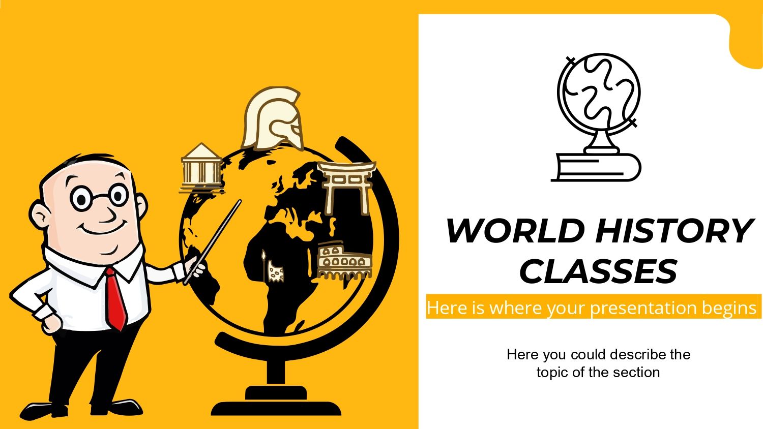 Clases de Historia Plantilla PowerPoint