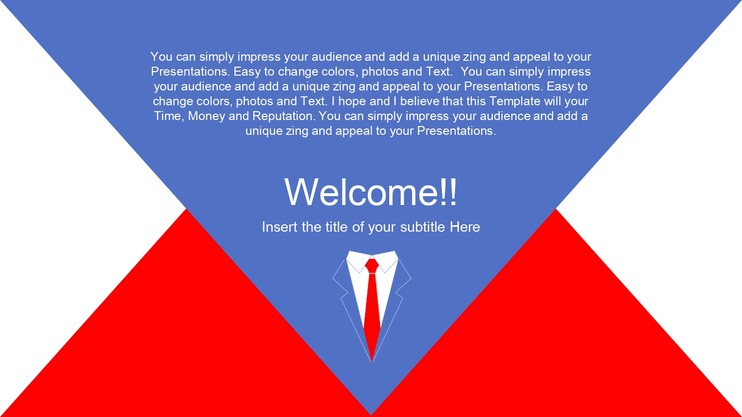 Diseño con Corbata Plantilla PowerPoint