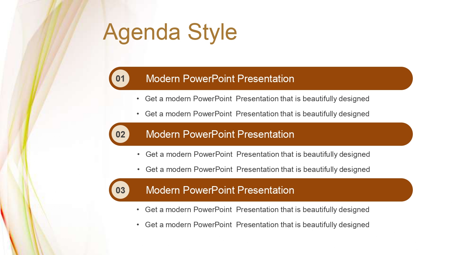 Ondas Elegantes Plantilla PowerPoint