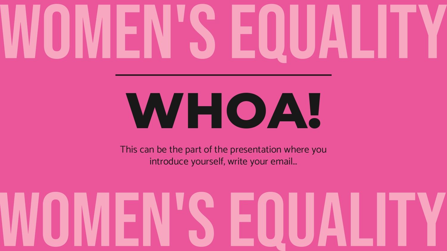 Empoderamiento Femenino Plantilla PowerPoint