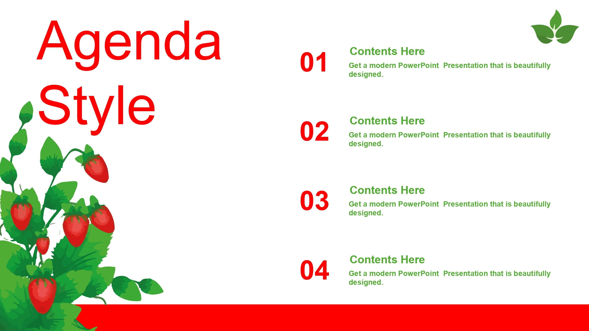 Fresas Plantilla PowerPoint