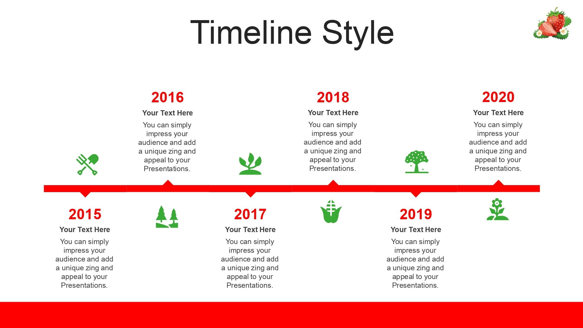 Fresas Plantilla PowerPoint