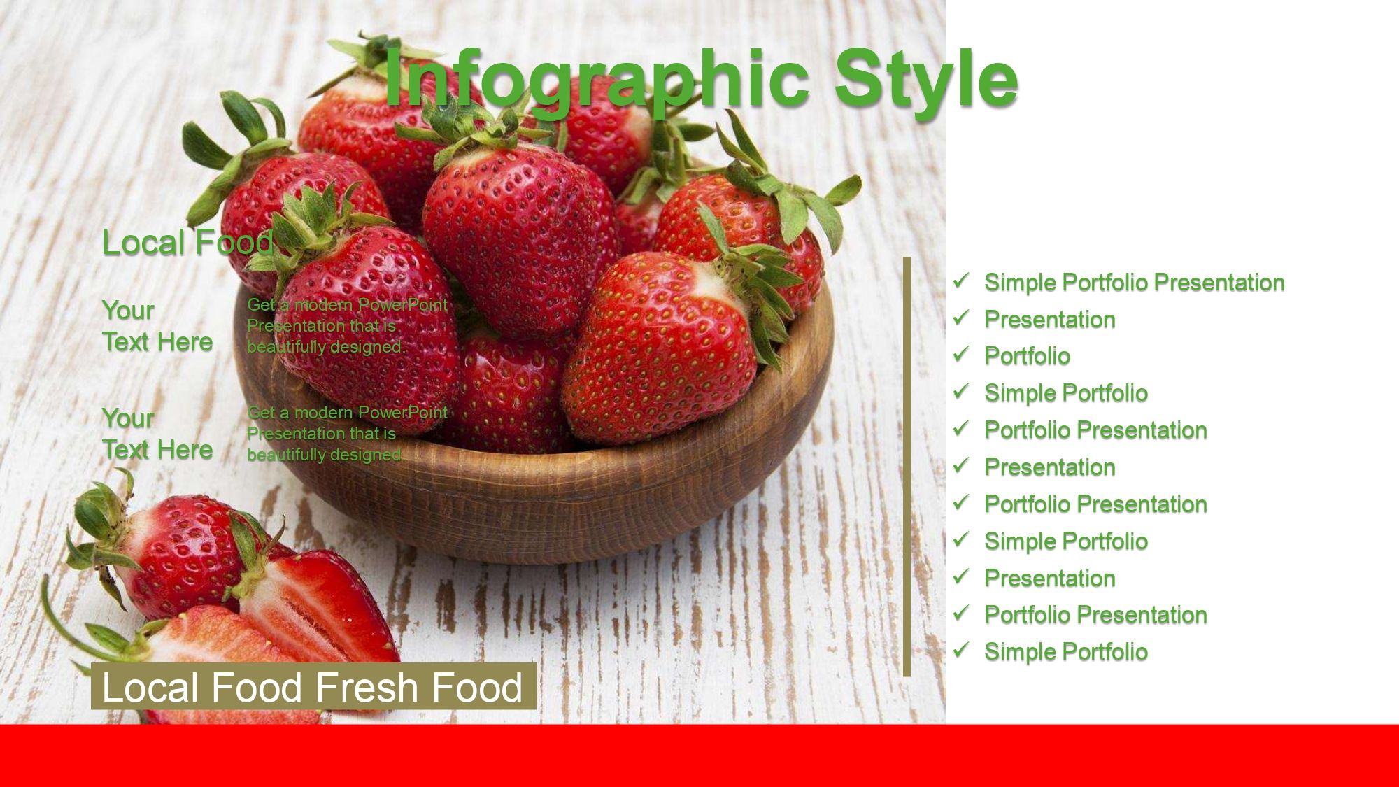 Fresas Plantilla PowerPoint