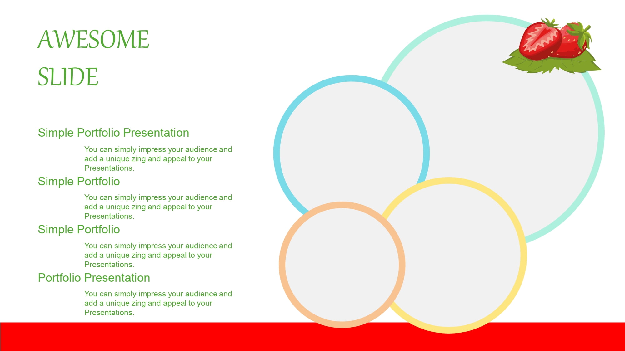 Fresas Plantilla PowerPoint