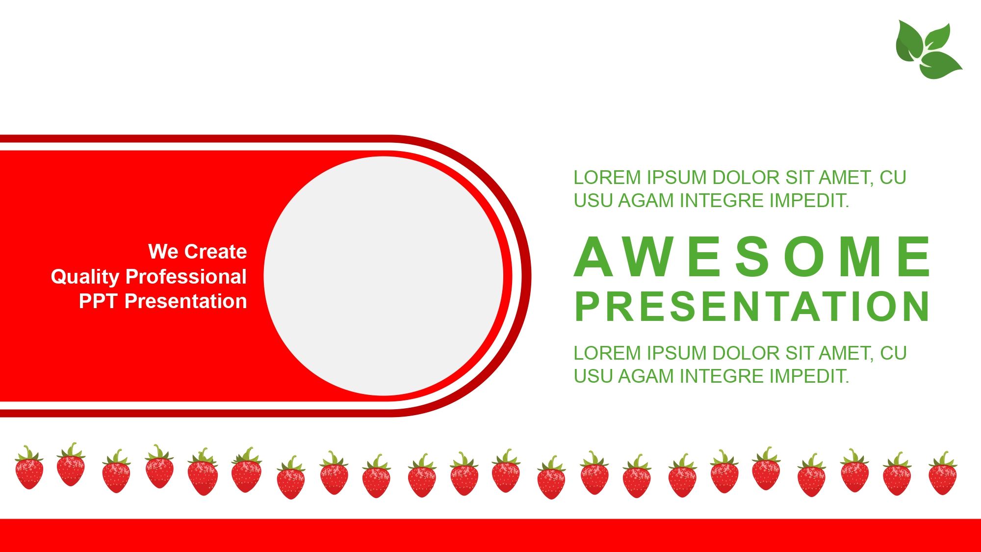 Fresas Plantilla PowerPoint