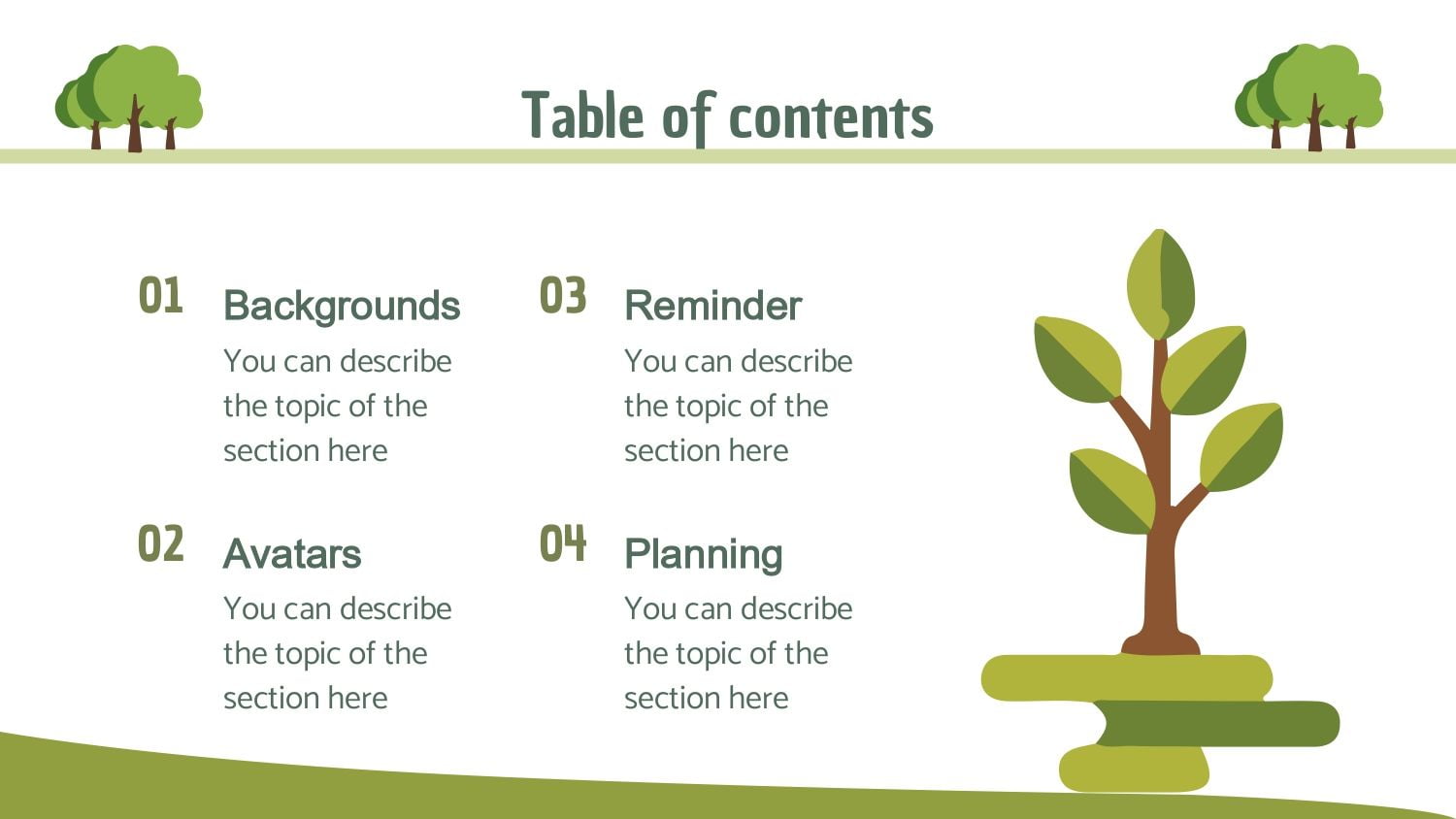 Arboles Plantilla PowerPoint