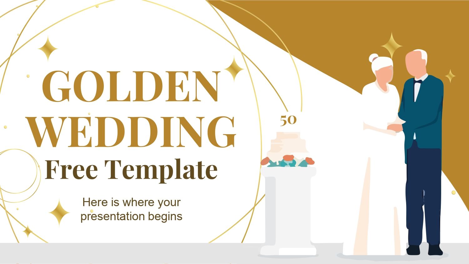 Bodas de Oro Plantilla PowerPoint