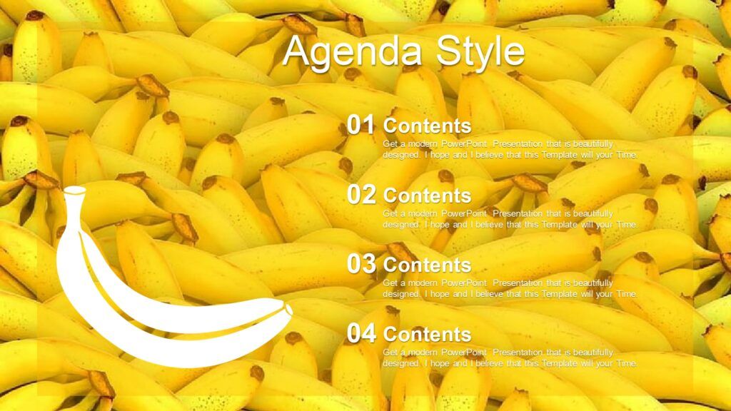 Plátanos Plantilla PowerPoint