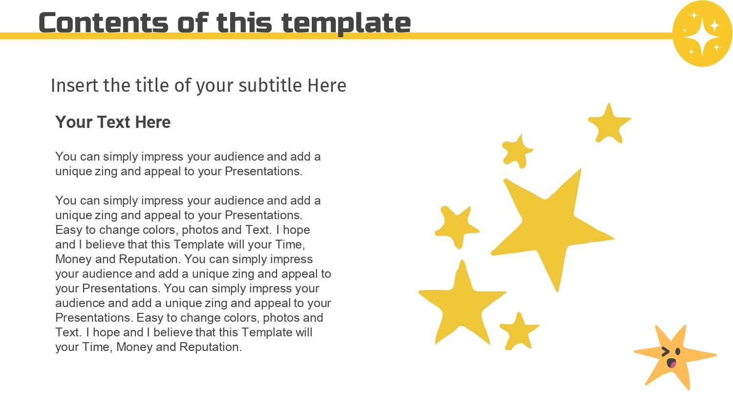Estrellas Plantilla PowerPoint