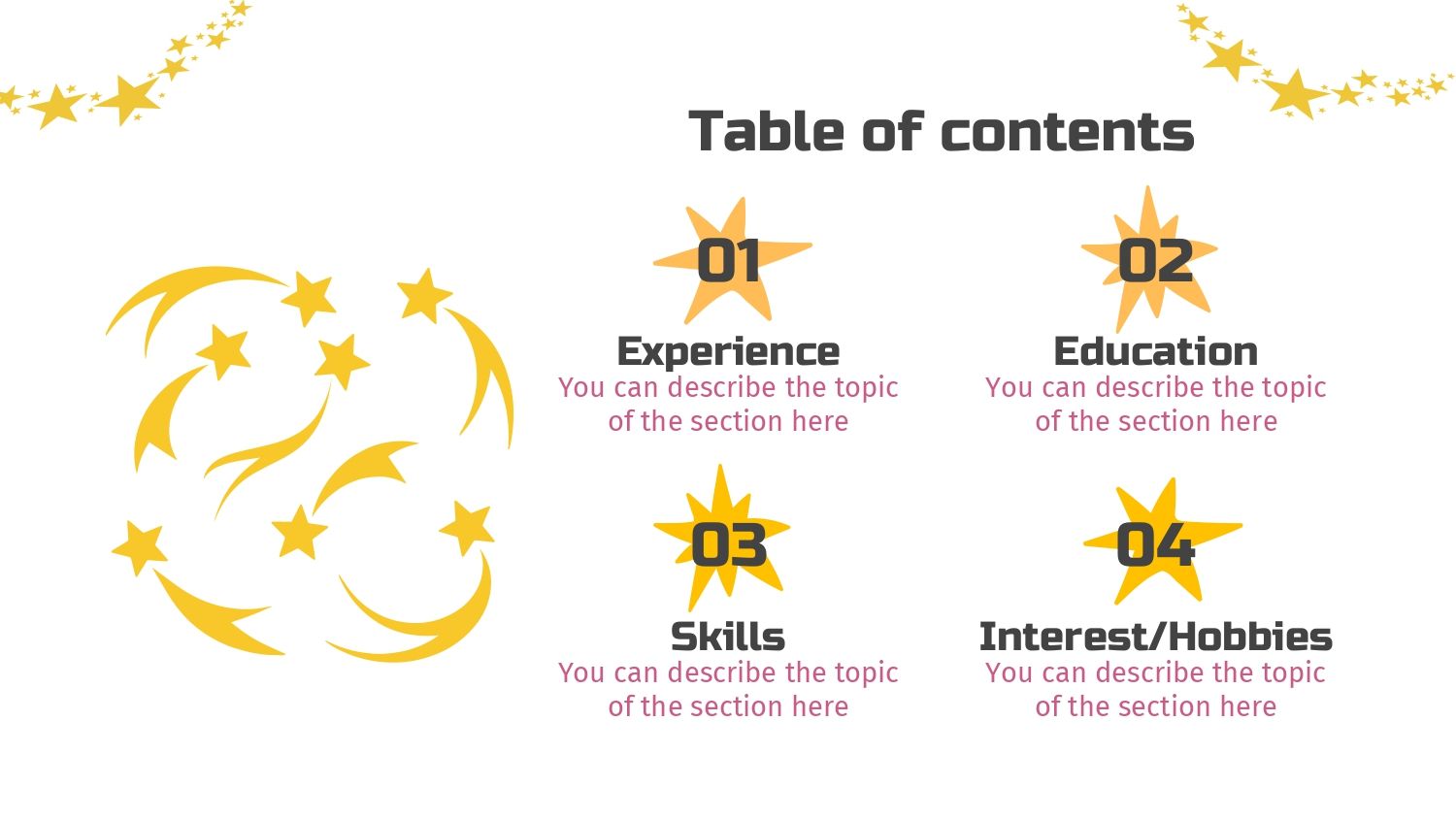 Estrellas Plantilla PowerPoint