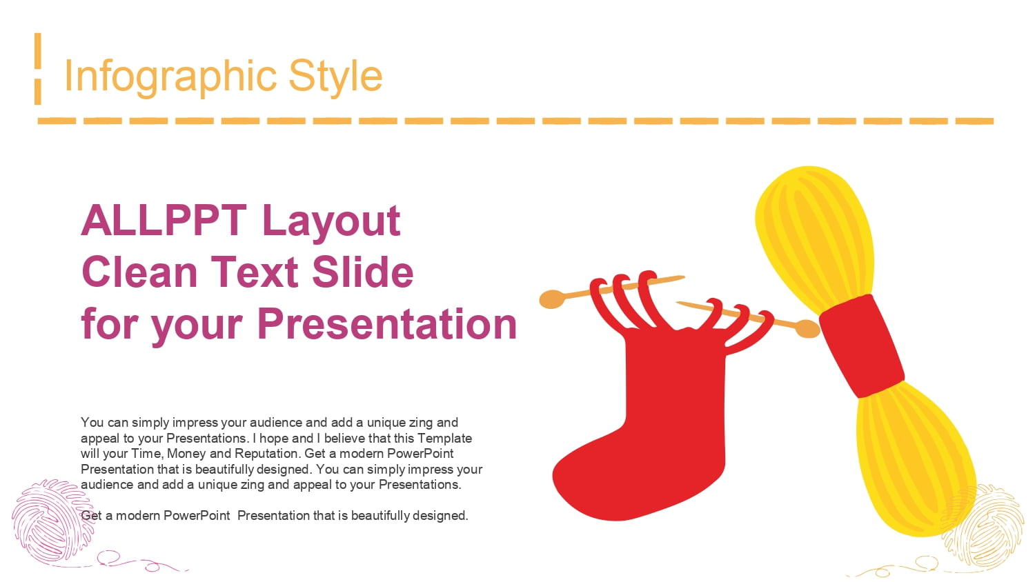 Tejido de Punto Plantilla PowerPoint