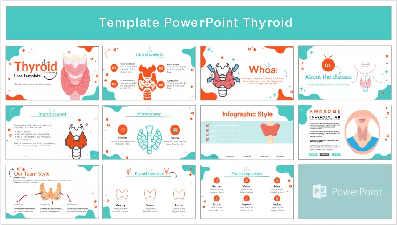 Tiroides Plantilla PowerPoint