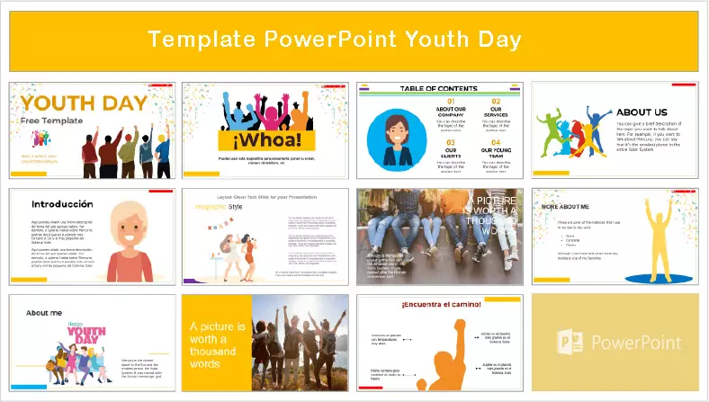 Dia de la Juventud Plantilla PowerPoint