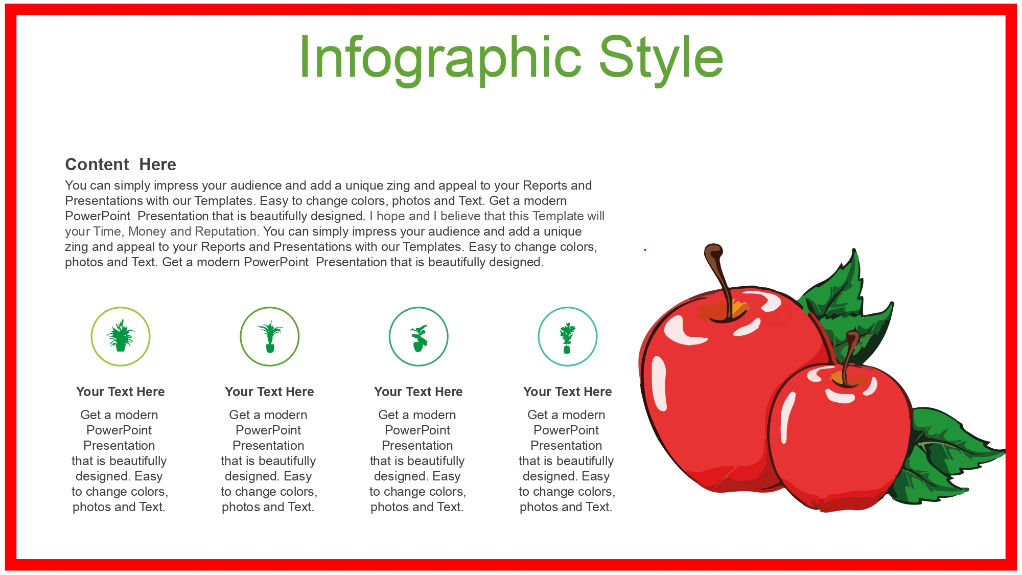Manzanas Plantilla PowerPoint
