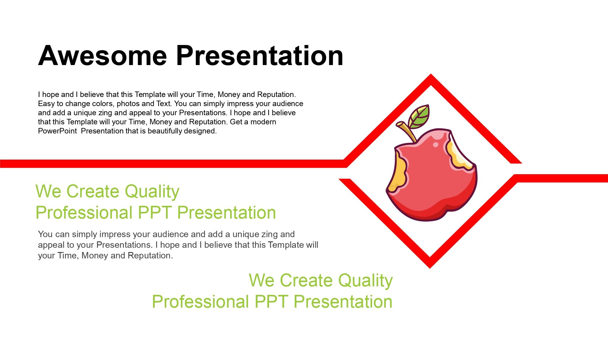 Manzanas Plantilla PowerPoint