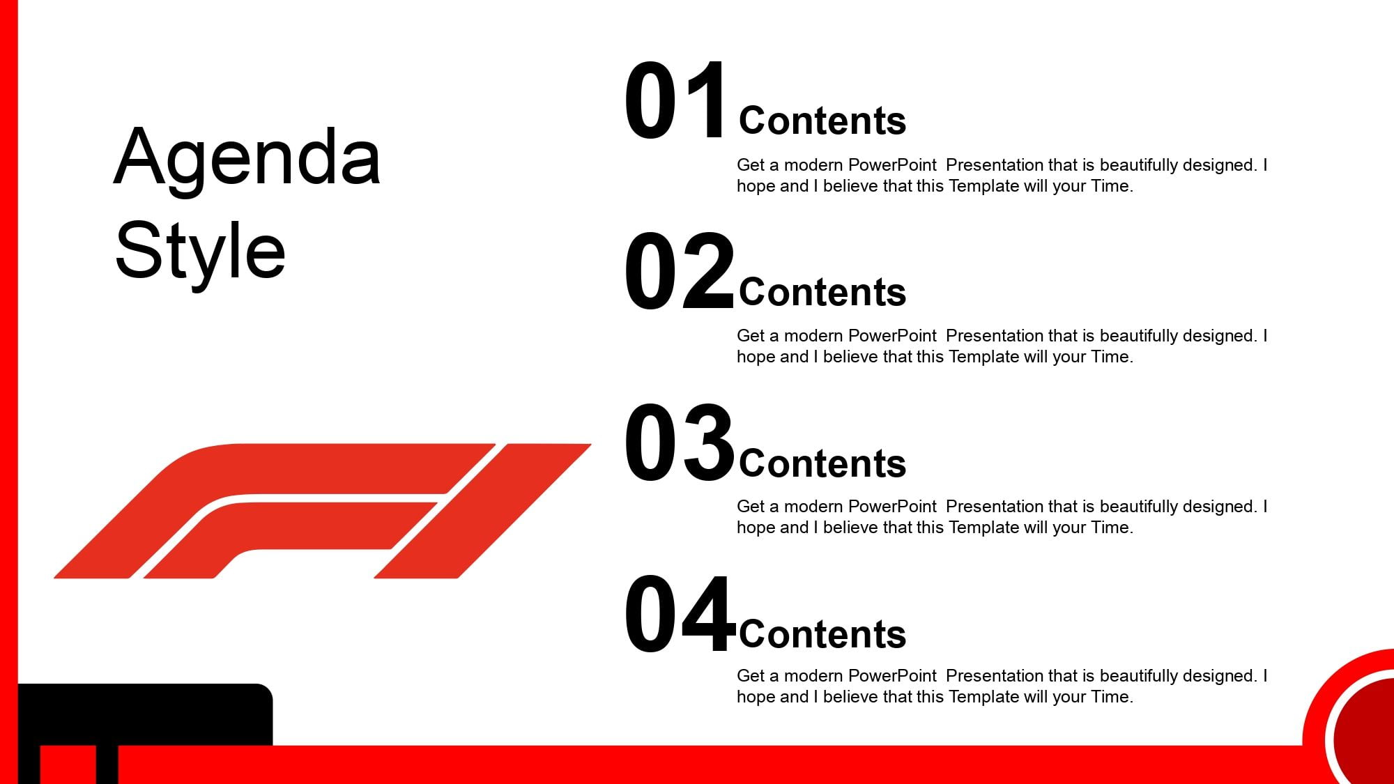 Plantilla PowerPoint de Formula 1
