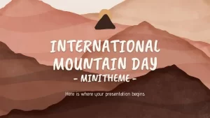 Día Internacional de las Montañas Plantilla PowerPoint