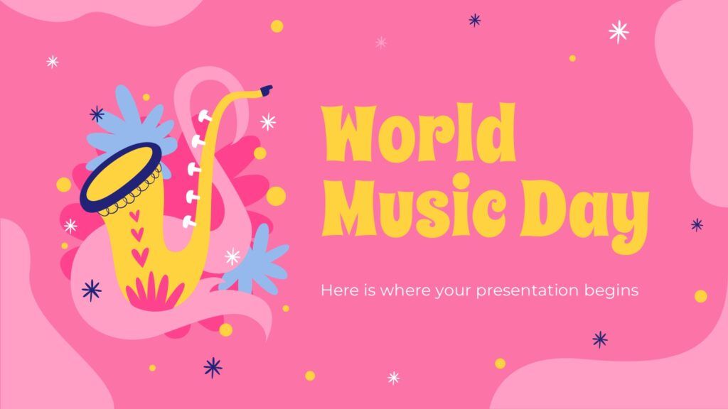 Día Mundial de la Música Plantilla PowerPoint