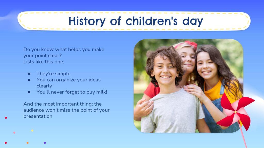 Día del Niño Plantilla PowerPoint