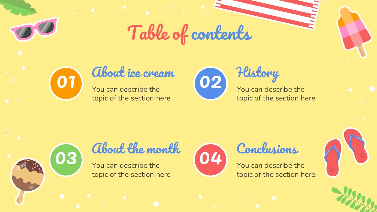 Mes del Helado Plantilla PowerPoint