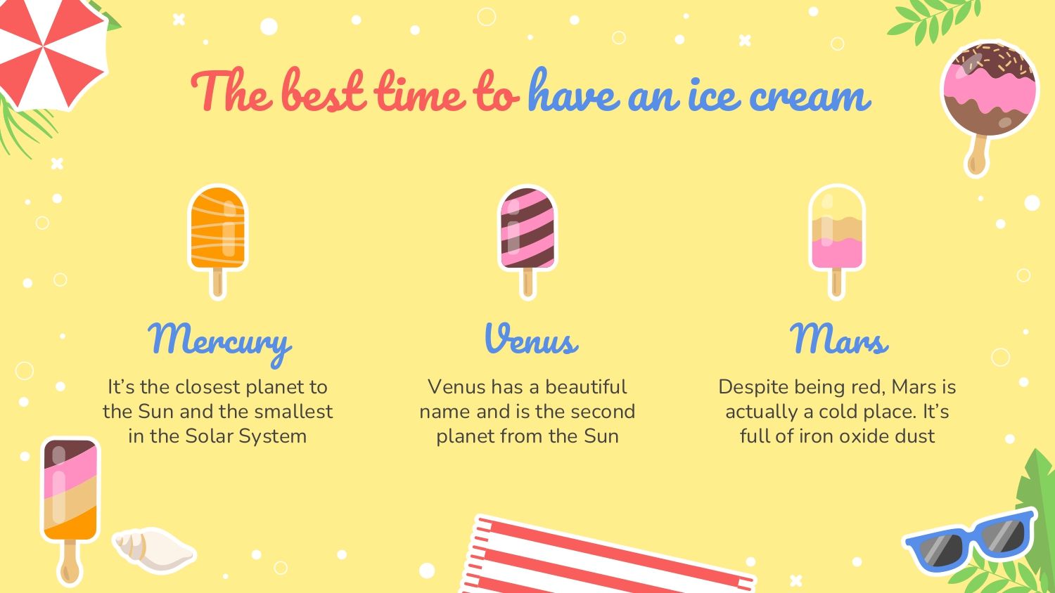 Mes del Helado Plantilla PowerPoint