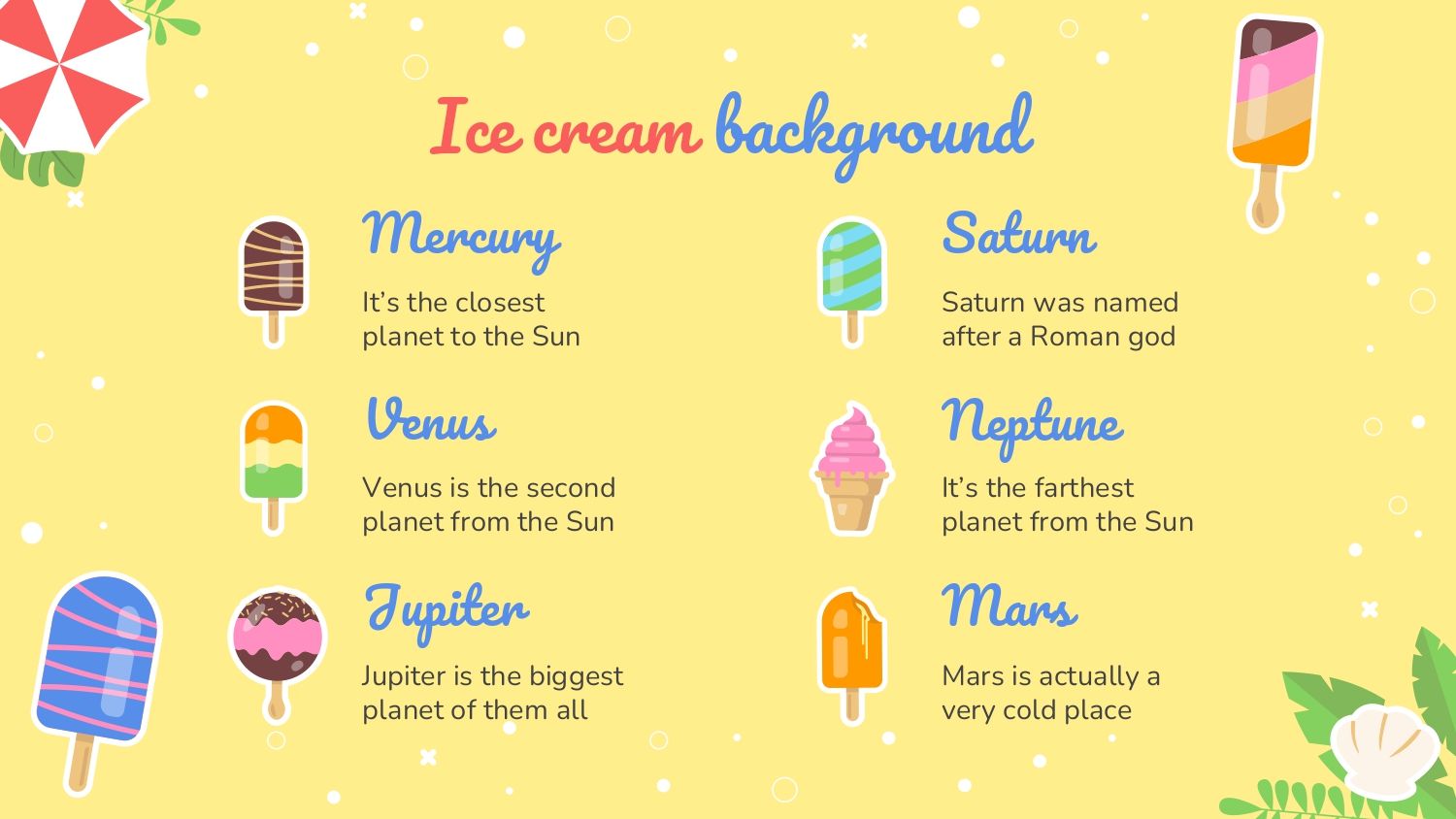 Mes del Helado Plantilla PowerPoint