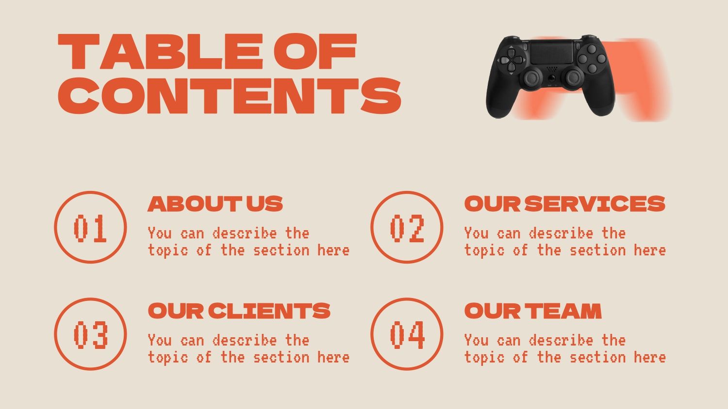 Plantilla PowerPoint de Agencia de Videojuegos