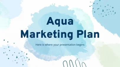 Plantilla PowerPoint Plan de Marketing Aqua