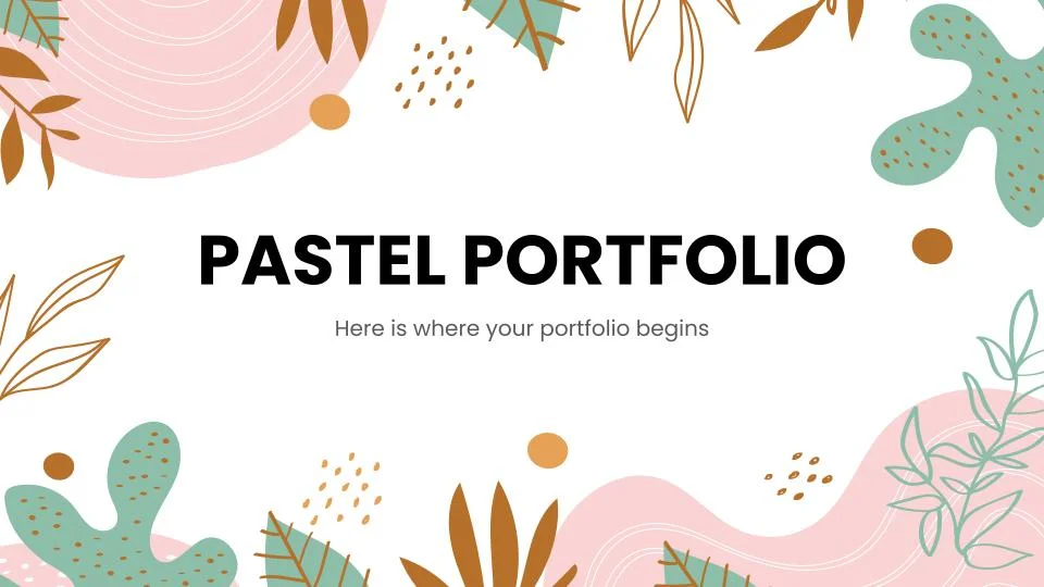 Plantilla PowerPoint Pastel Portafolio