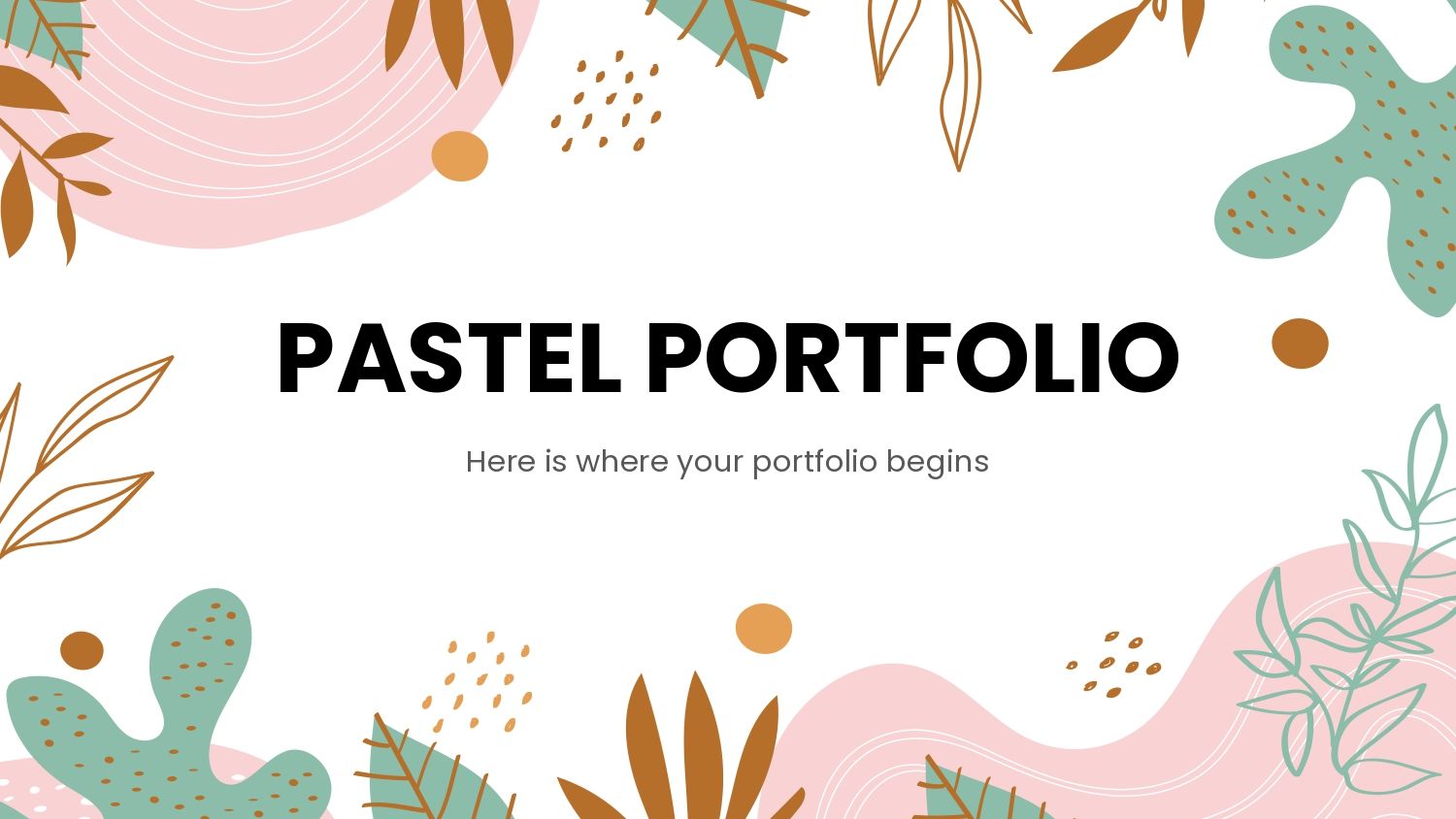 Plantilla PowerPoint Pastel Portafolio