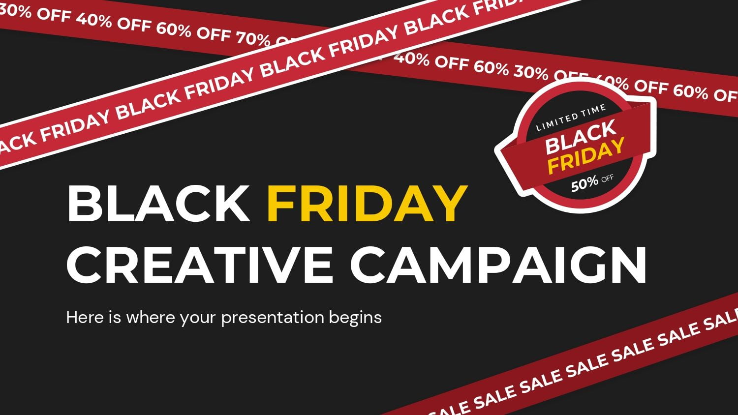 Plantilla PowerPoint Campaña de Viernes Negro