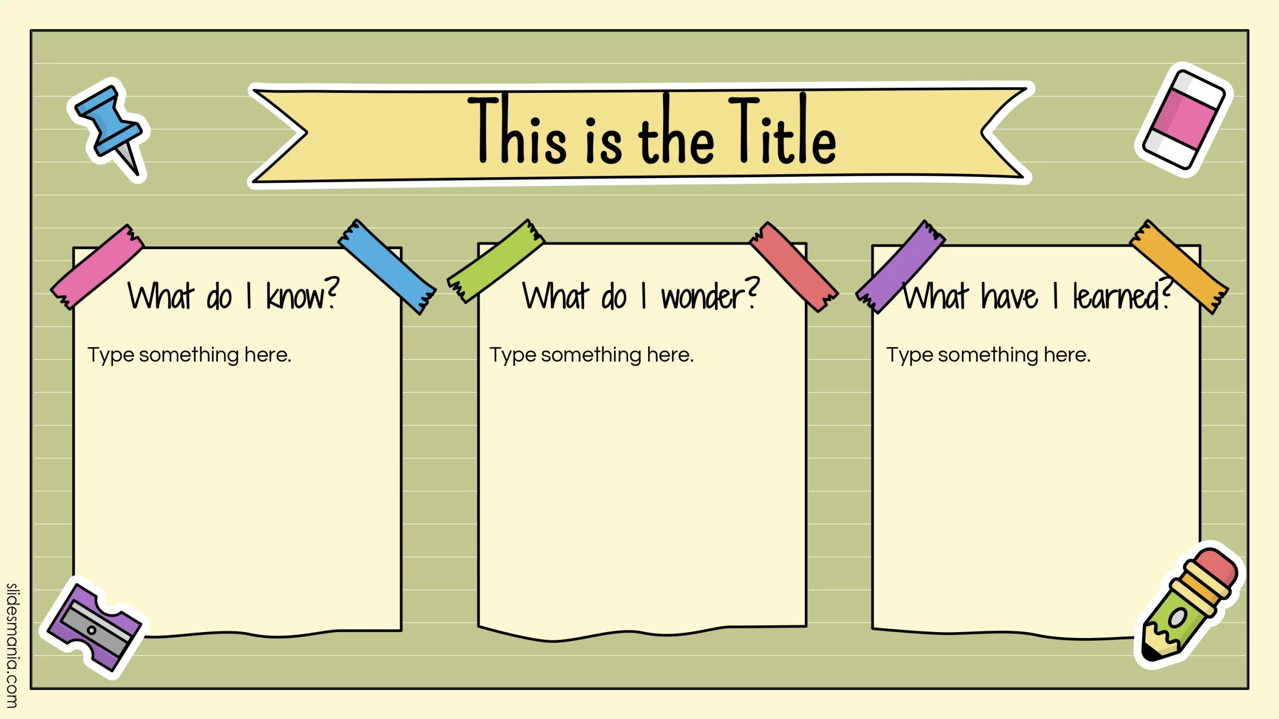 Plantilla PowerPoint de Útiles Escolares