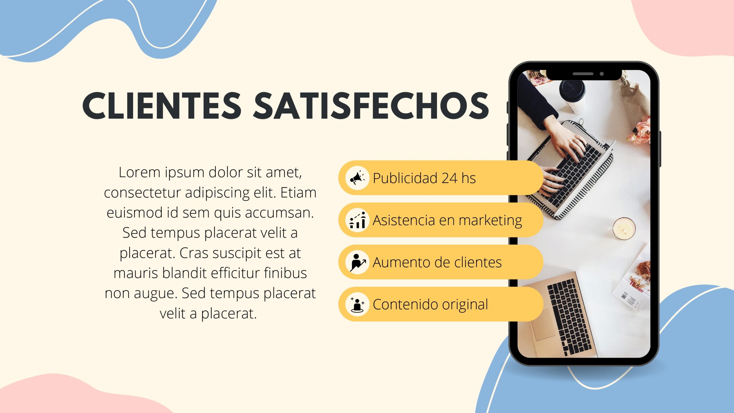 Marketing Formas Orgánicas Plantilla PowerPoint