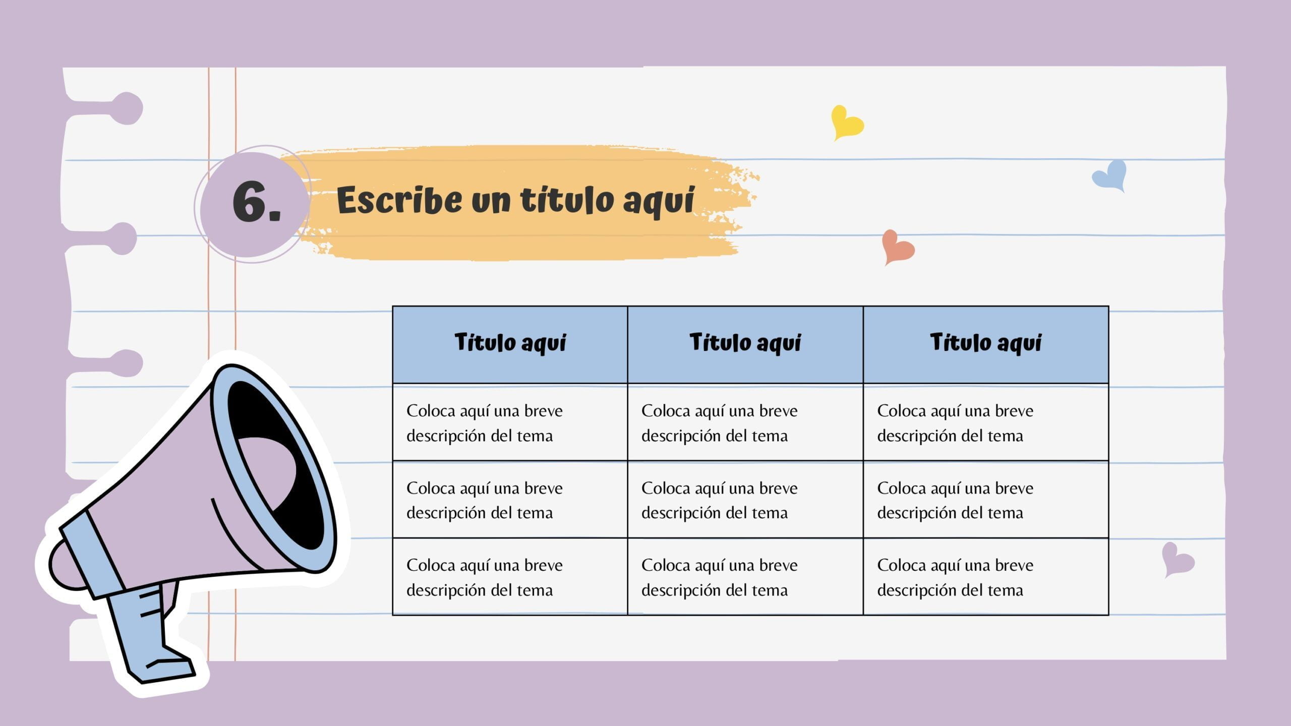 Hoja de Papel Plantilla PowerPoint