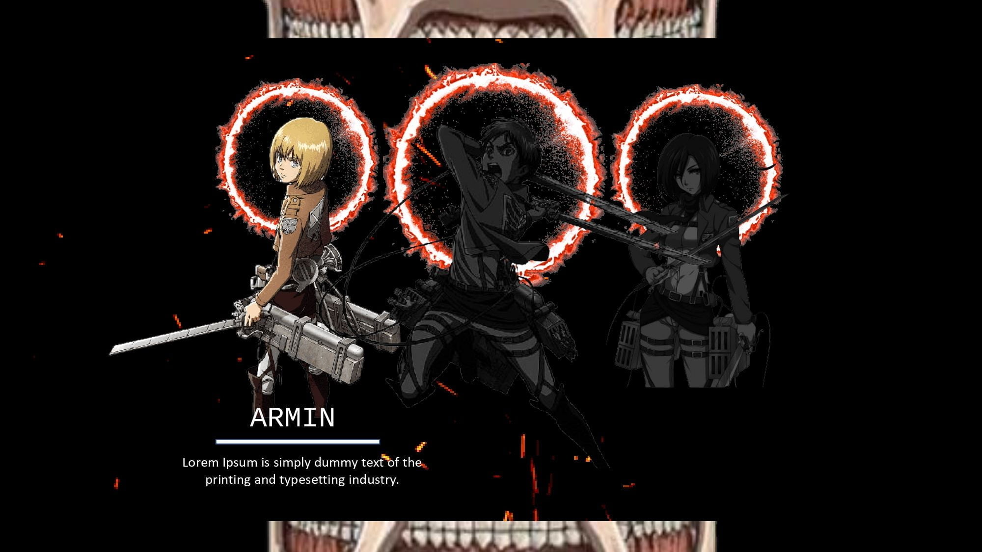 Shingeki no Kyojin Plantilla PowerPoint | Temas PPT gratis