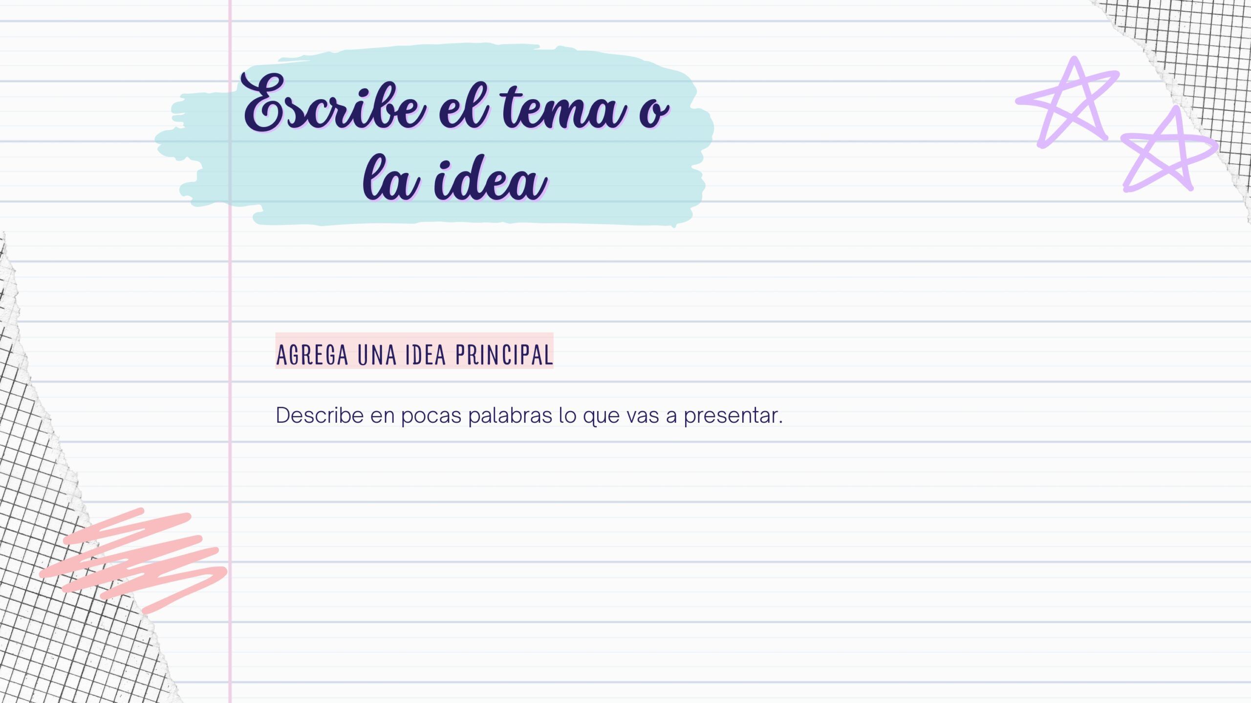 Plantilla PowerPoint de Libreta Aesthetic