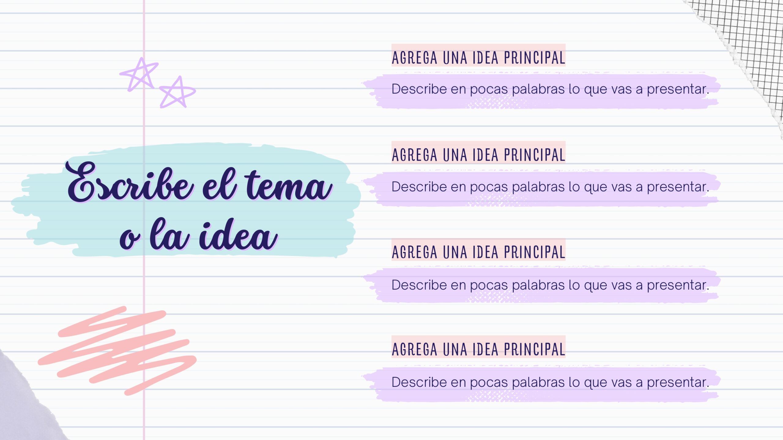Plantilla PowerPoint de Libreta Aesthetic