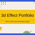 Plantilla PowerPoint de Portafolio con Efectos 3D
