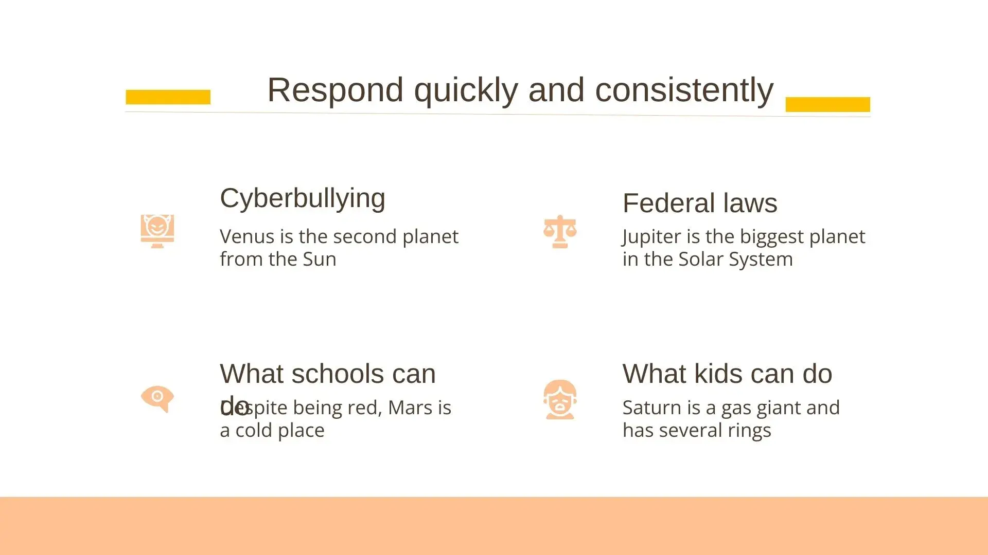 Para con el Bullying Plantilla PowerPoint